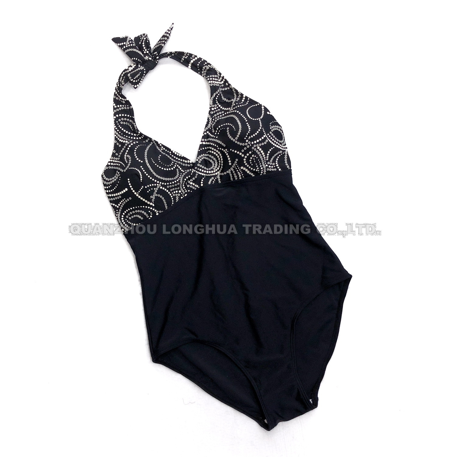 Women Girls One Piece Swimwear Printing Backless Monokini Bra Padding with Strappy Swimsuit