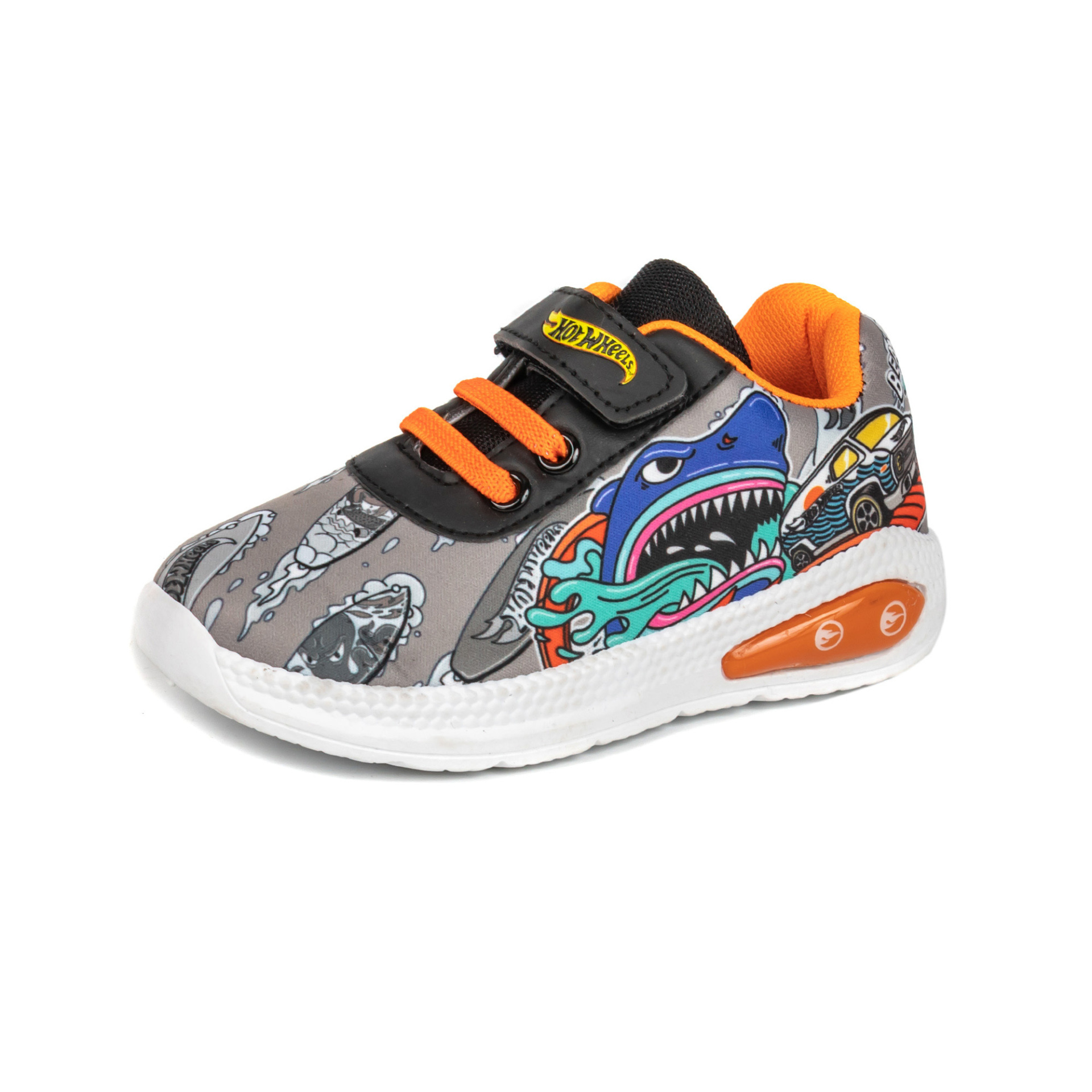 Sneaker Shoes, Children Shoes ,Injection shoes ,Grey Textile with sublimation printing +Pu Upper, PVC injection Outsole