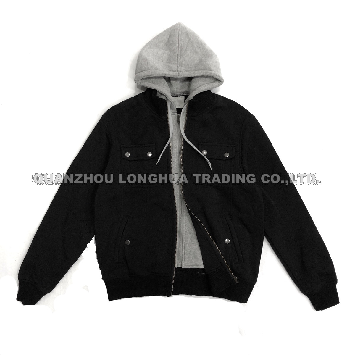Men's Jacket Boy's Jacket Knitwear Jacket Polyester Sherpa Lining Coat Apparel Hoody Black Fashion Casual Clothing Winter Clothes