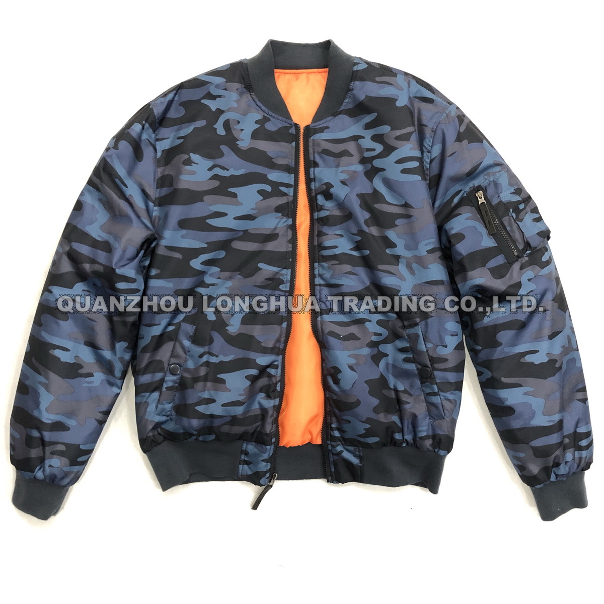 Men's Jacket Boy's Jacket Winter Coat Navy Camo Print with Padding Jacket Apparel Fashion Clothes Outdoor Casual Clothing
