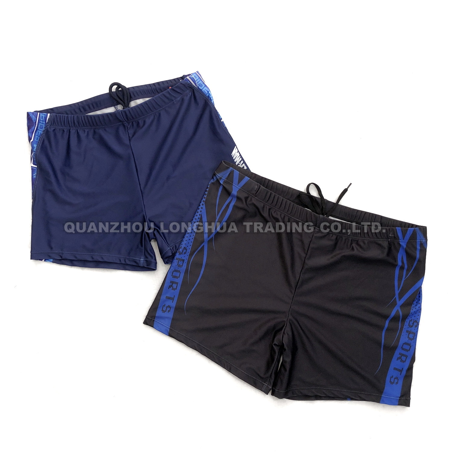 Mens Boys Swim Trunks Surf Swim Shorts Pants Printing Panel Swimwear Swimsuit Polyester Spandex