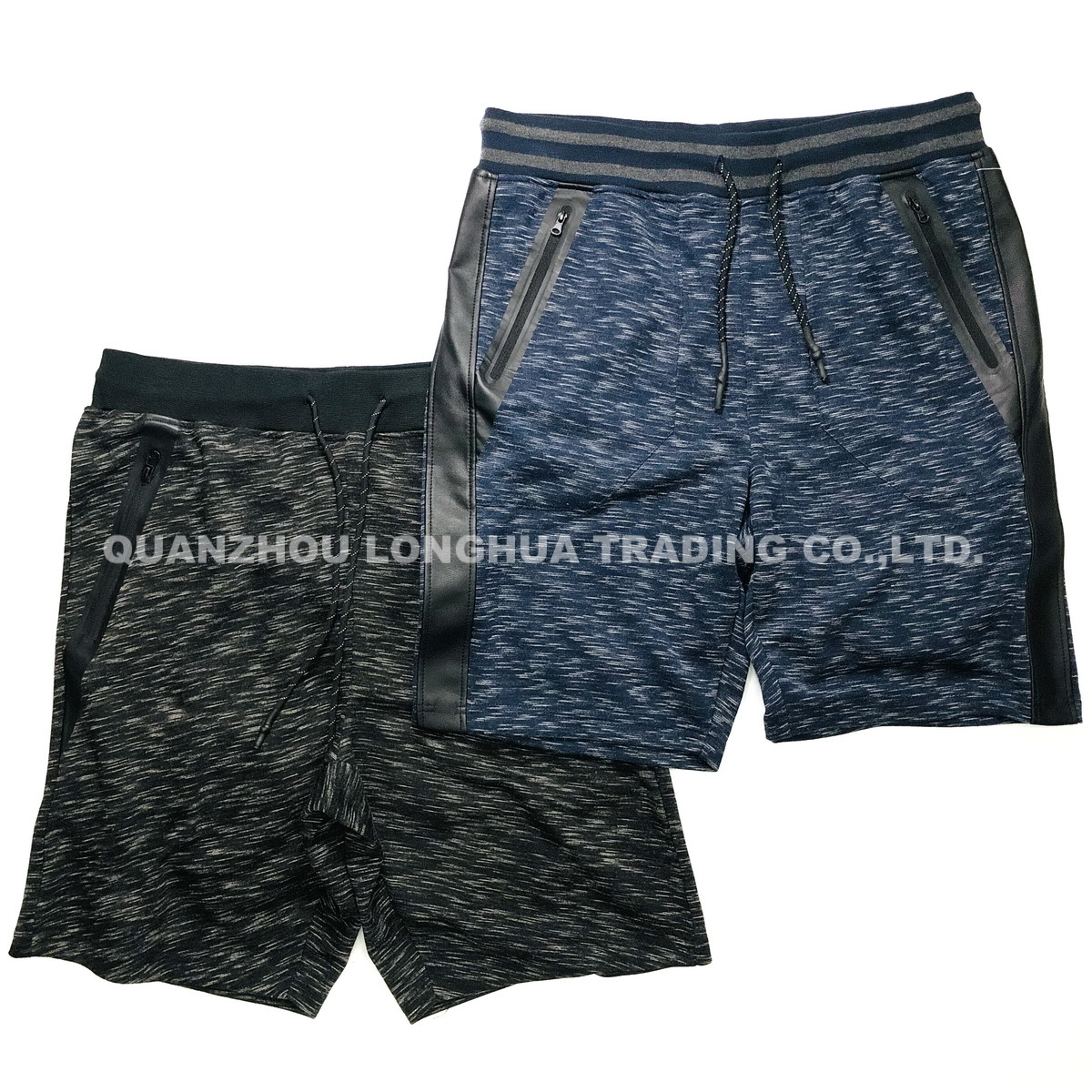 Men and Boys Shorts Casual Apparel Jeans Trousers Kids Wear Pants Knitwear T/C Terry Black and Navy