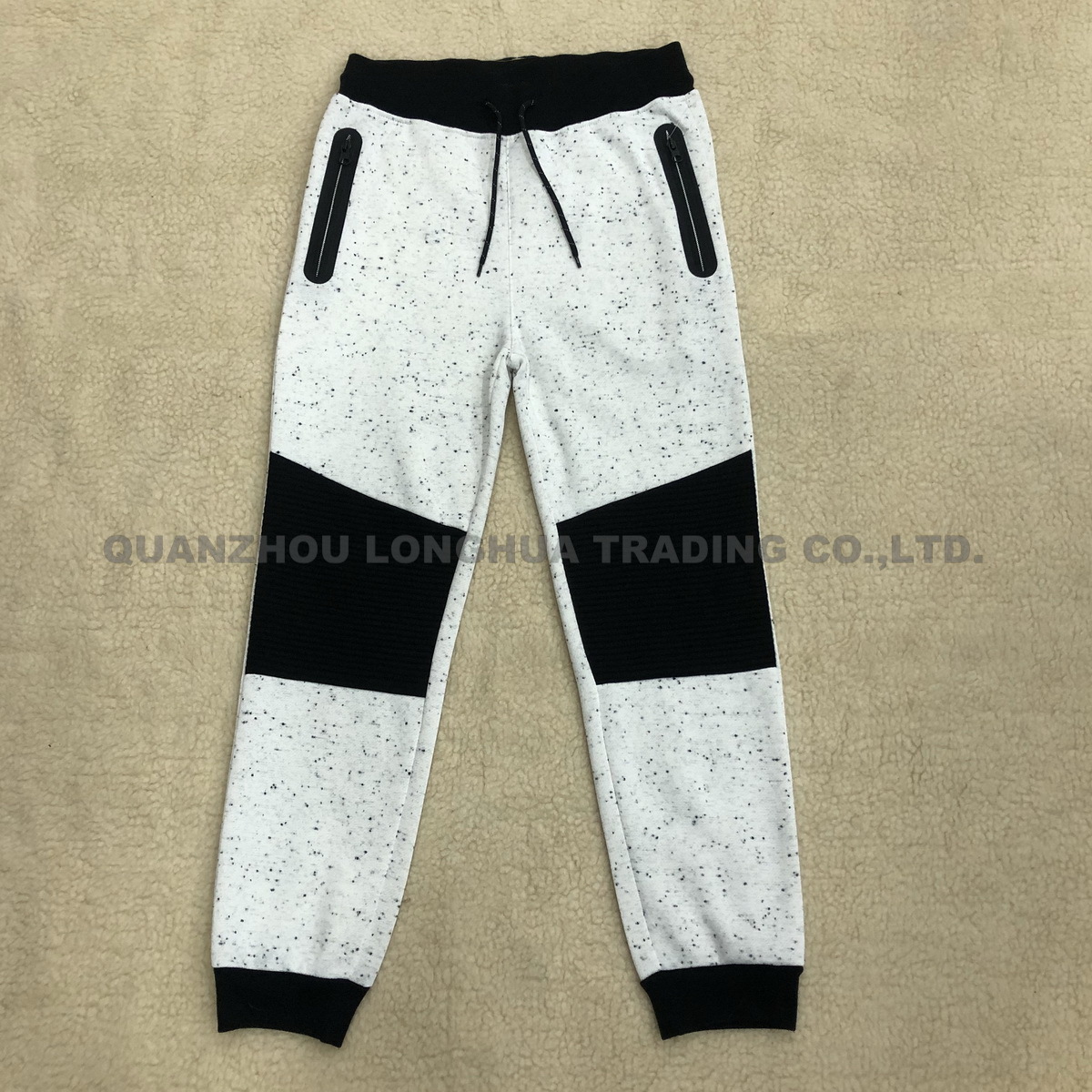 Men′s and Boy′s Joggers  Knitwear Jogging Pants Apparel Casual Trousers Kids Wear Polyester Cotton Fleece Joggers with Ottoman Panels and Laminated Tape