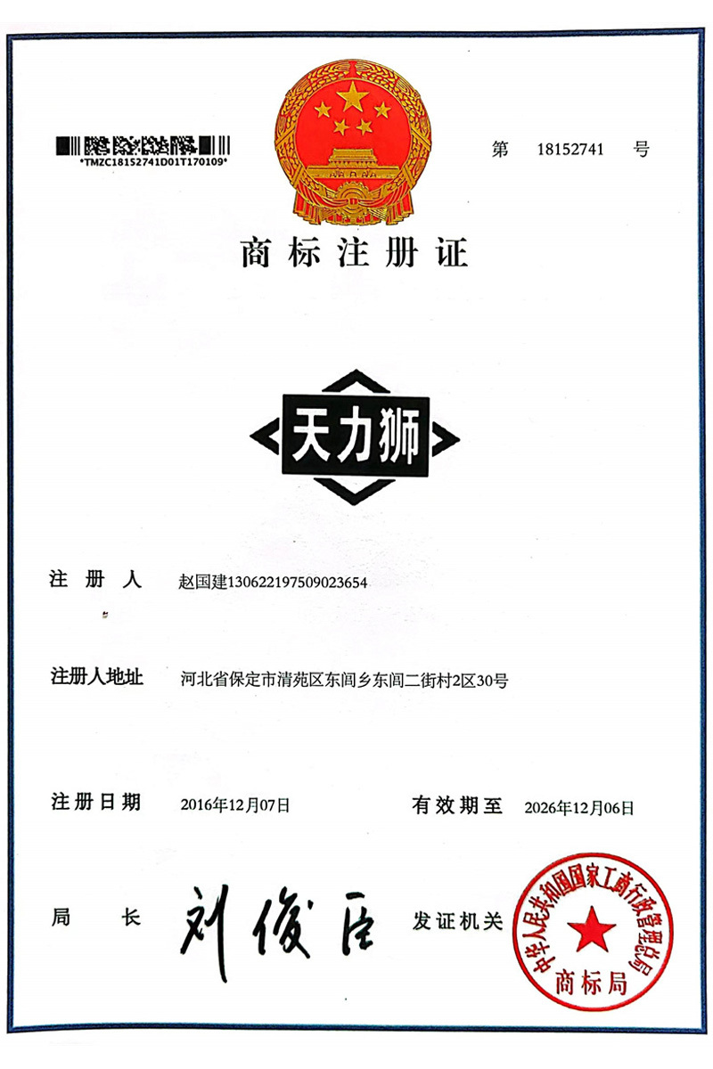Trademark Registration Certificate