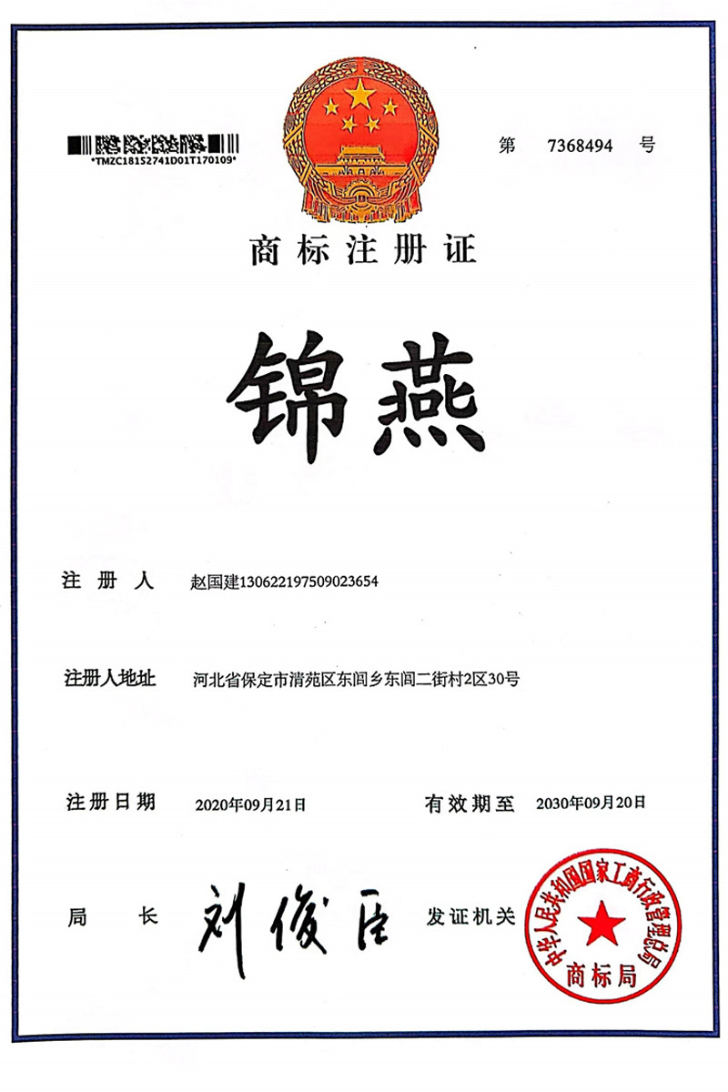 Trademark Registration Certificate