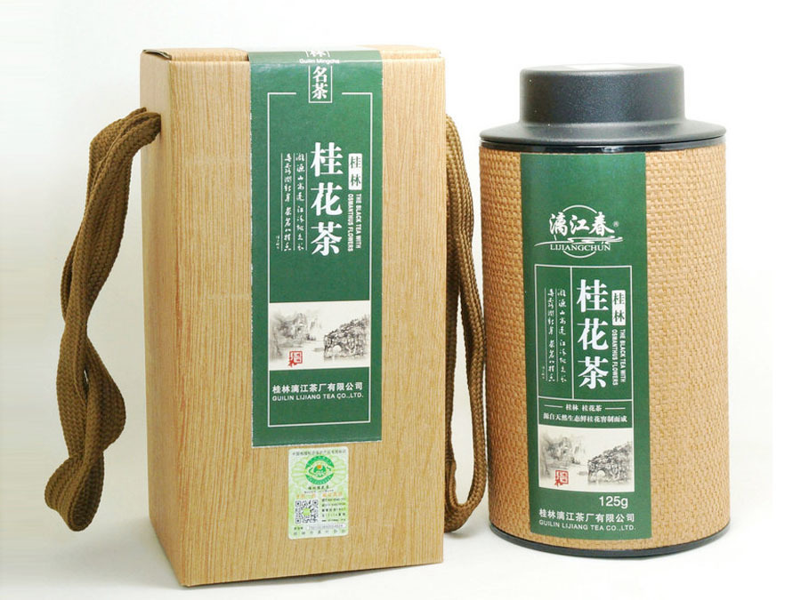 紙盒桂花綠茶125g 