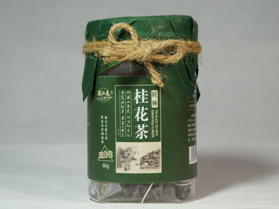 三角包桂花綠茶 60g