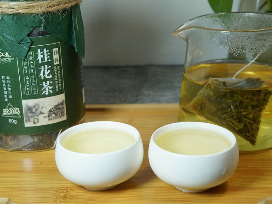 三角包桂花綠茶 60g