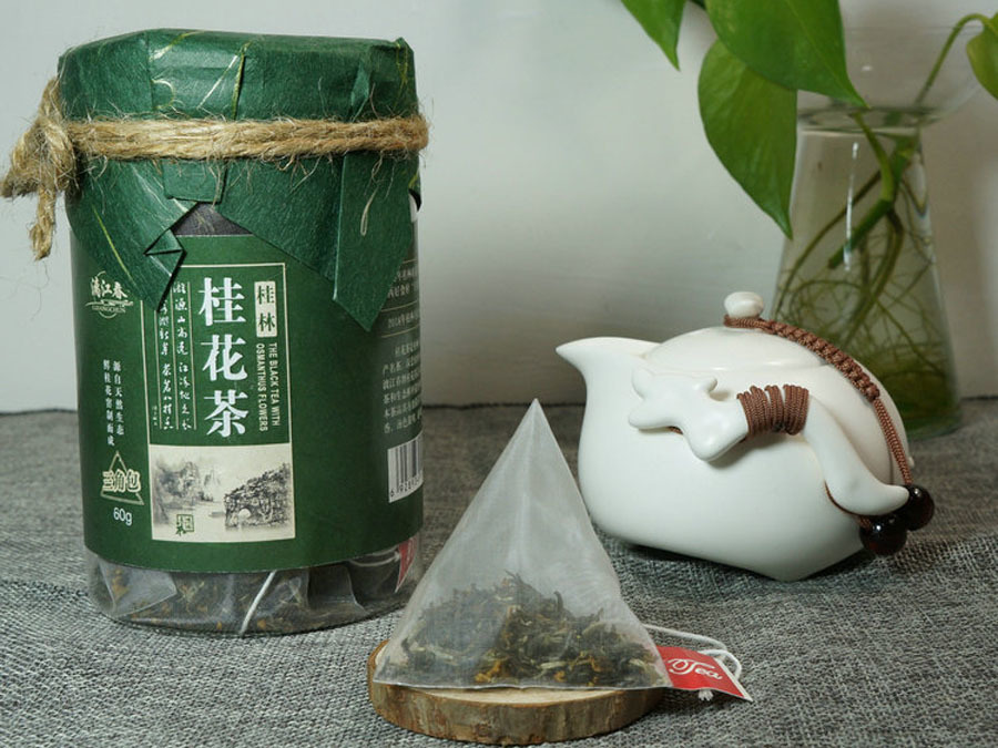 三角包桂花綠茶 60g