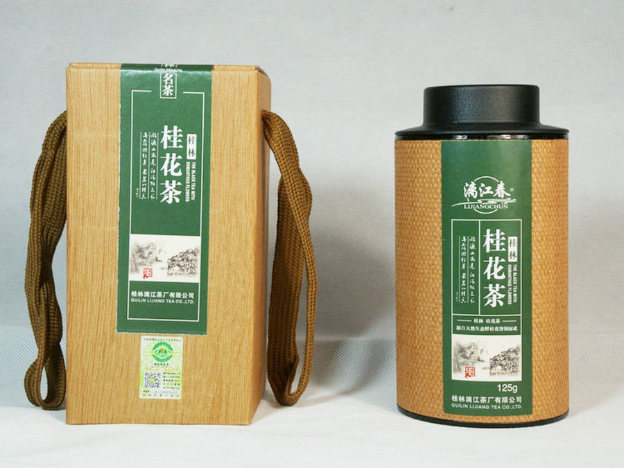 紙盒桂花綠茶125g 