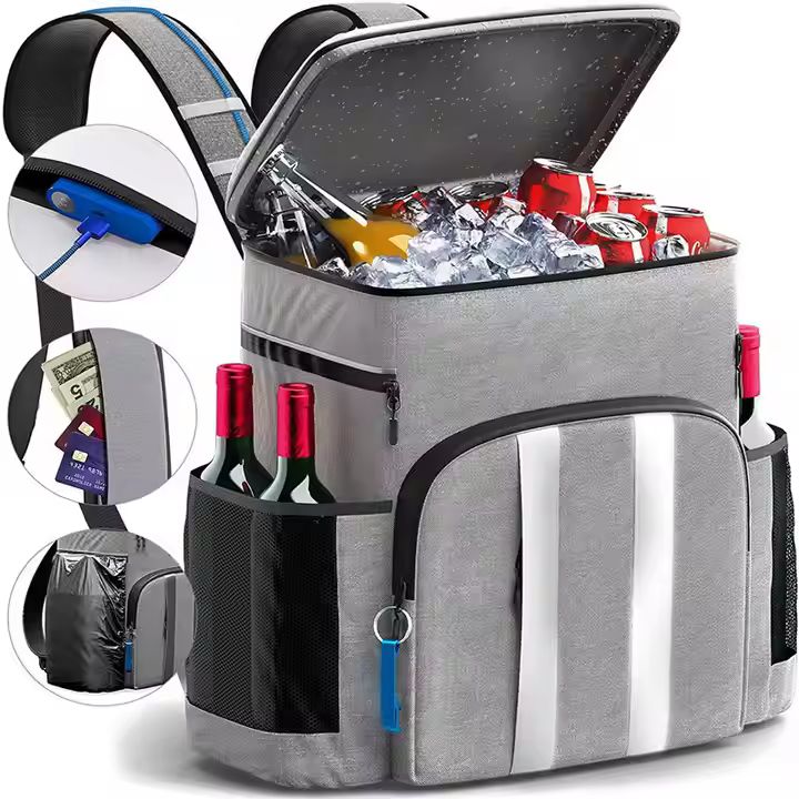 Outdoor camping portable waterproof food insulated cooler bag