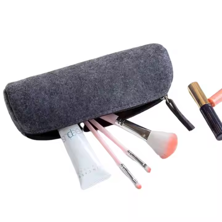 Multi-purpose School Students Stationery Felt Custom Print Wallet Women Men Pencil Pouch