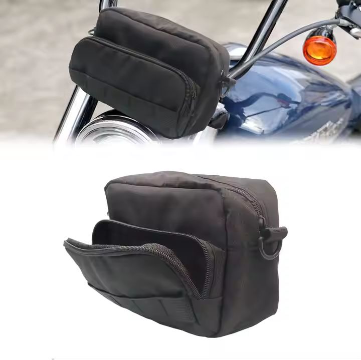 Black Universal Oxford Tool Bar Bag for Bike Bicycle ATV & Motorcycle Handlebar Storage Case