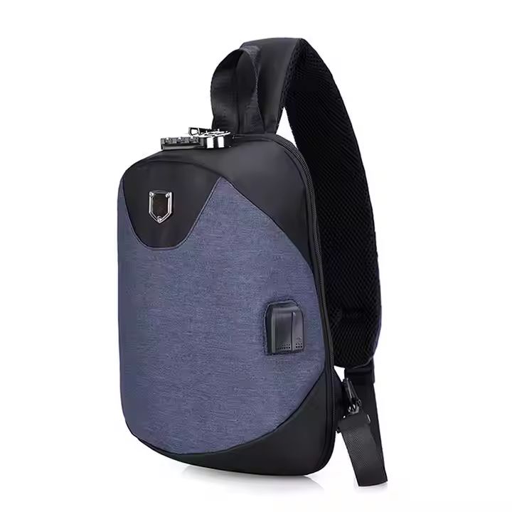 Multi Color Usb Charging Port Shoulder Bag Large Capacity Men Sling Crossbody Bag