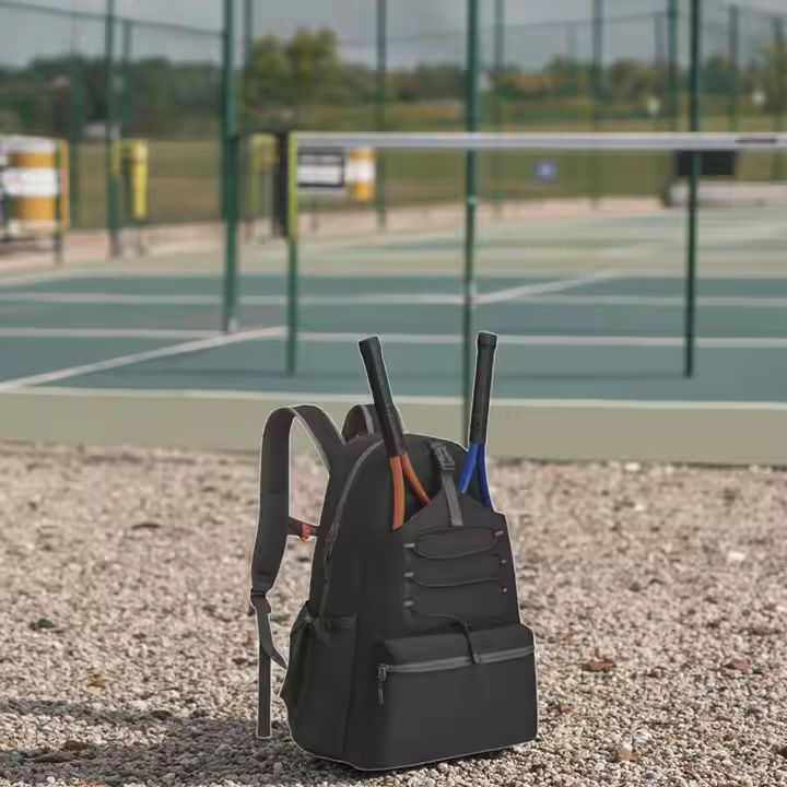Manufacturer Unisex Large Capacity Polyester Pickleball Paddle Backpack Zipper Closure