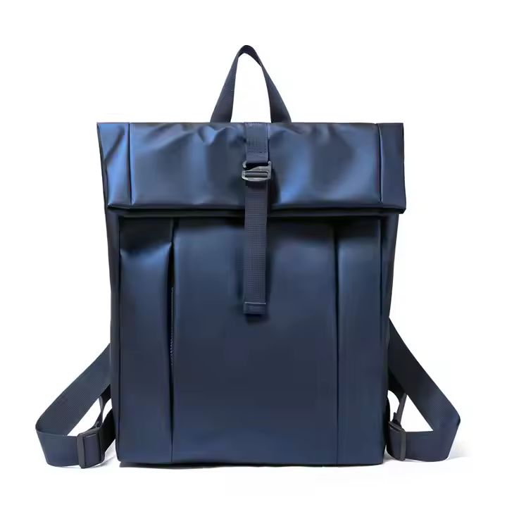 Casual Outdoor Water Resistant Business Weekend Backpack With Roll Top