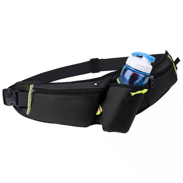 Unisex Fanny Pack Black Durable Adjustable Waist Strap Zipper
