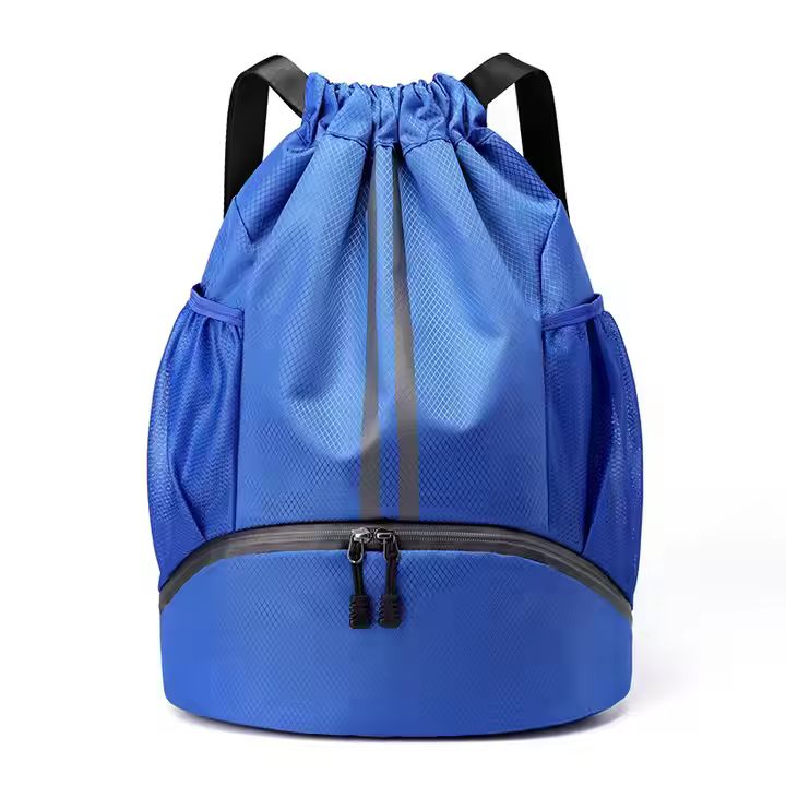 Drawstring Travel Duffle Bag Large Capacity Yoga Bag with Portable Shoes Compartment
