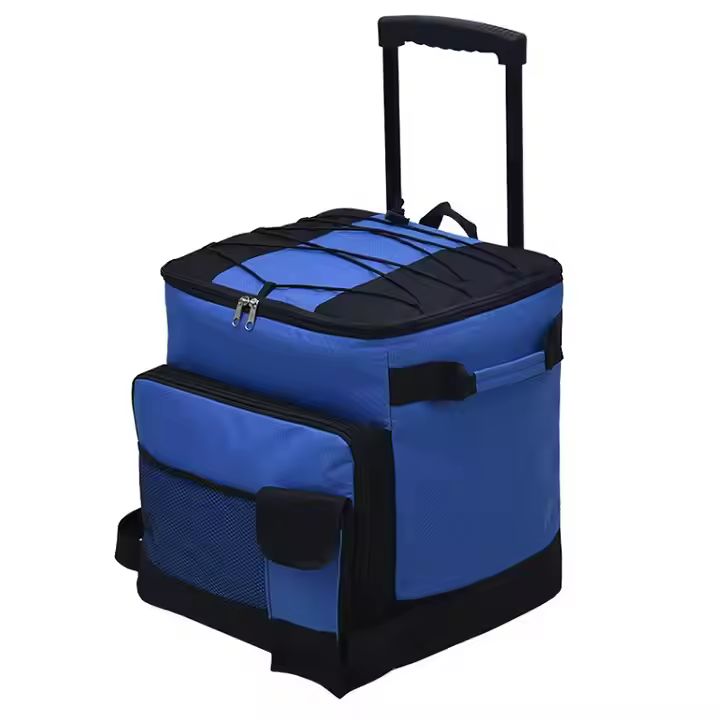 Multipurpose Insulated Trolley Rolling Cooler Bag Foldable Outdoor Camping Picnic Shopping Lunch Bags
