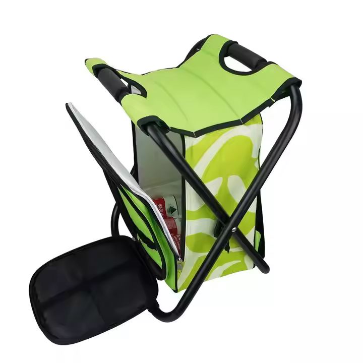 Camping Hiking Folding Waterproof Insulated Fish Cooler Bag With Chair