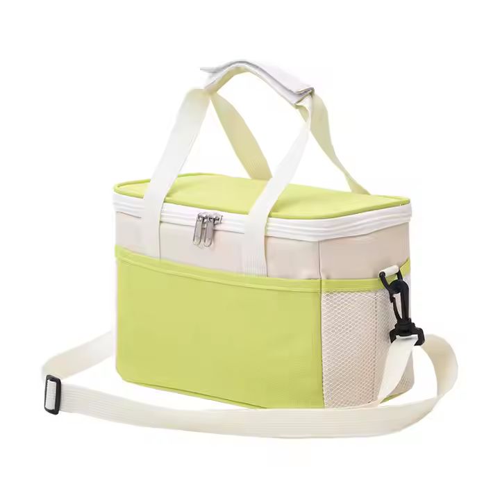 Printed Colorful Outside Picnic Thermal Foil Lunch Cooler Bag With Strap Food Lunch Box Insulated Solid Cn
