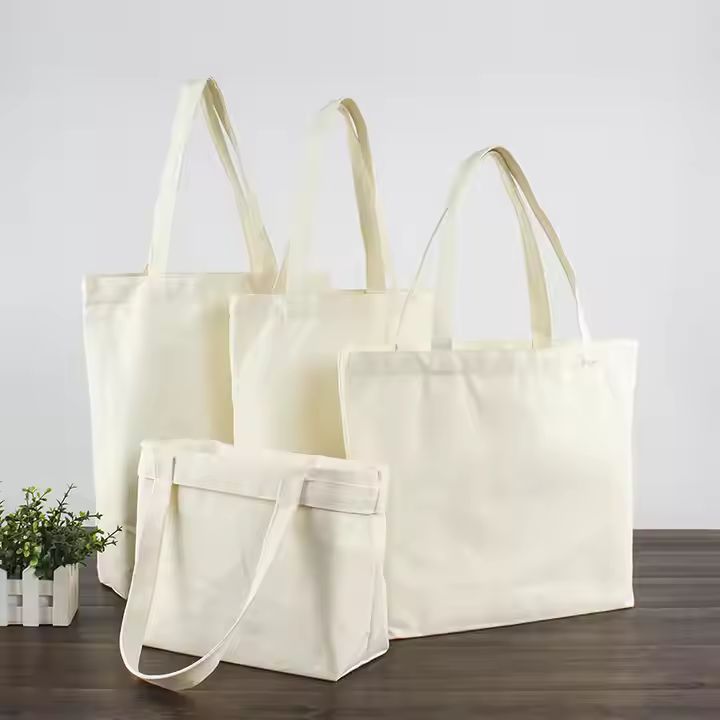 Eco-Friendly Organic Cotton Tote Bag Recycled Shopping Canvas Cotton Bags