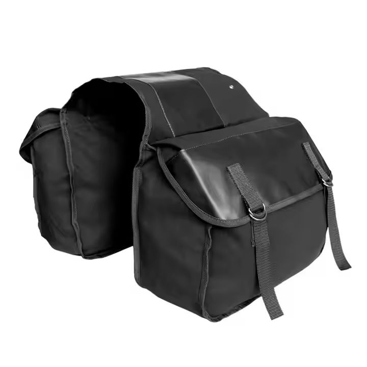 Bike Bag Waterproof Adjustable Bicycle Back Seat Black Saddle Bag