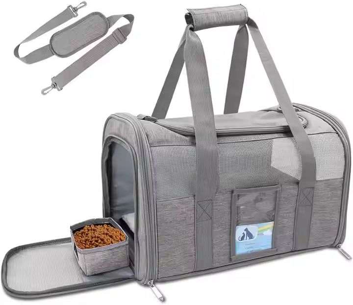 Polyester Foldable Weekend Organizer Bag for Dog Travel With Soft Washable Mat