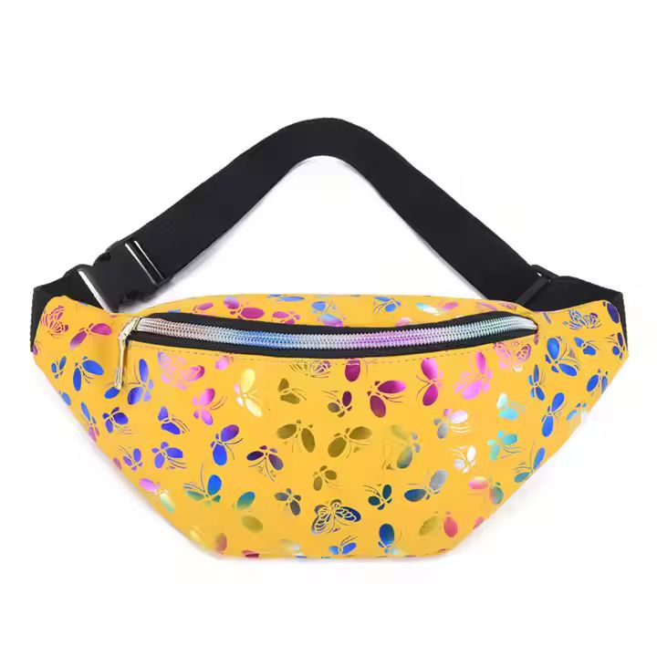 High Quality Fanny Pack Waterproof Multifunction Shiny Laser Woman Waist Fanny Bag
