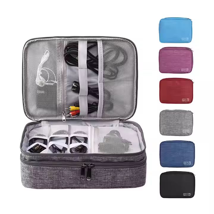 3 Layers Portable Zipper Storage Bag