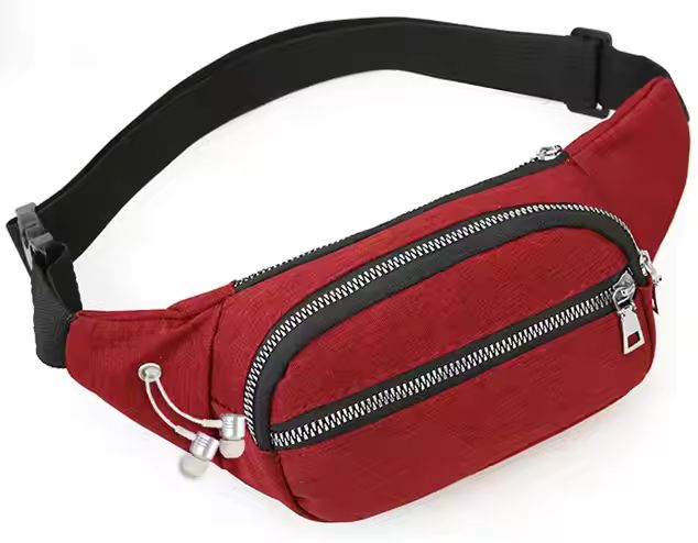 Anti-friction Large Capacity Canvas Fanny Pack Sport Waist Bags for Women Men