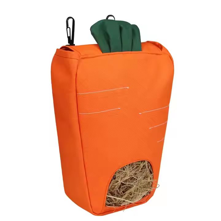 Carrot Design Custom Rabbit Feeder Bag Oxford Bag With Hanging