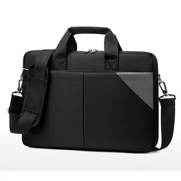 Portable Lightweight Adjustable Black Laptop Shoulder Bag