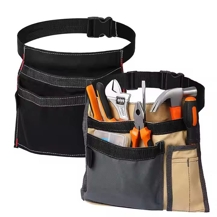 Carpenter Apron Heavy Duty Large Capacity Electrician Buckle Tool Belt Bag