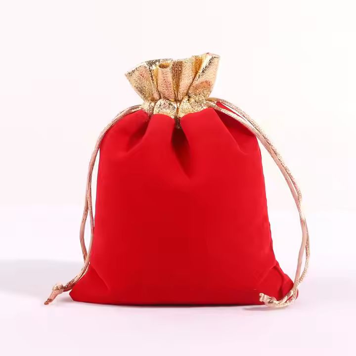 Pouch for Jewelry Personalized Exquisite Velvet Drawstring Gift Packaging Bag