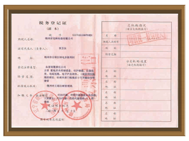 税务登记证