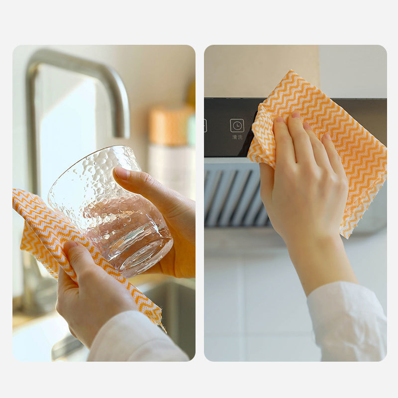 Clean spunlaced non-woven fabric