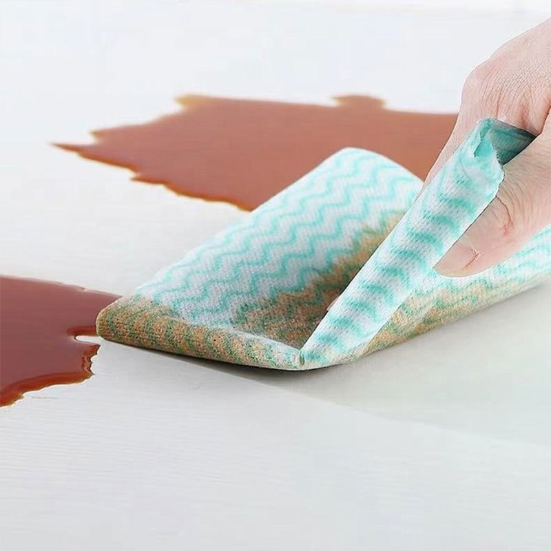 Clean spunlaced non-woven fabric