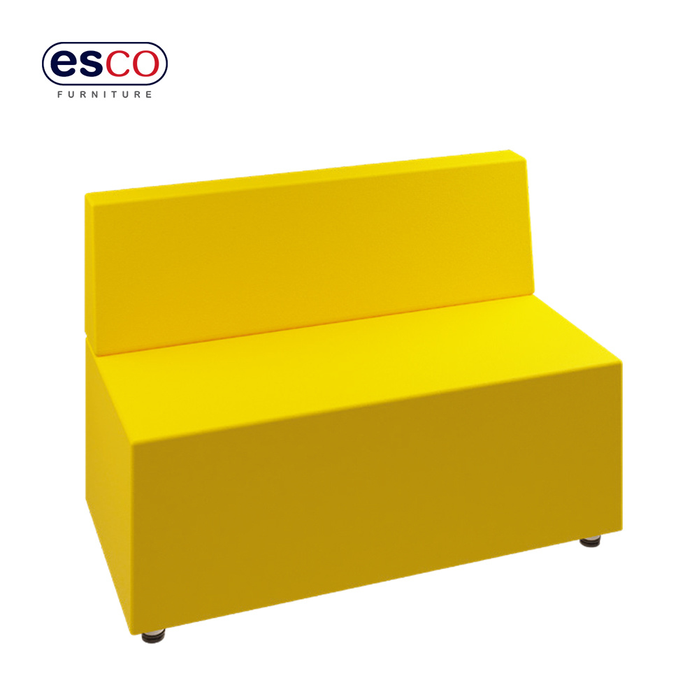 Collaborative school classroom soft seat leather