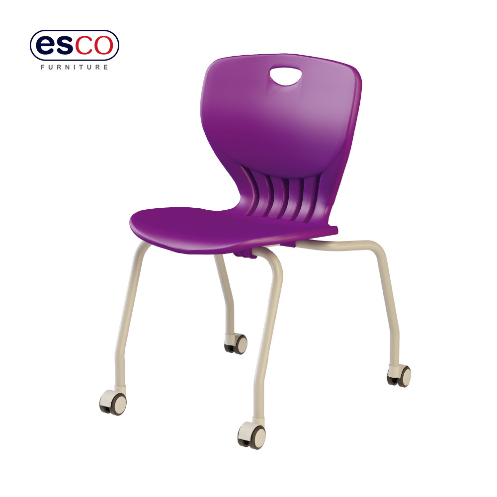 Collaborative school chair with  basket table wheels