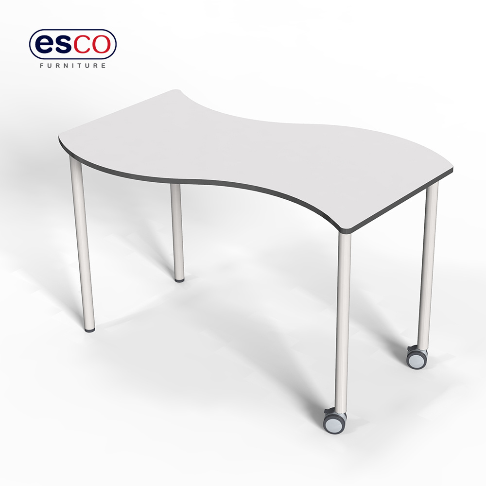 Collaborative flexible learning mobile classroom furniture with wheels