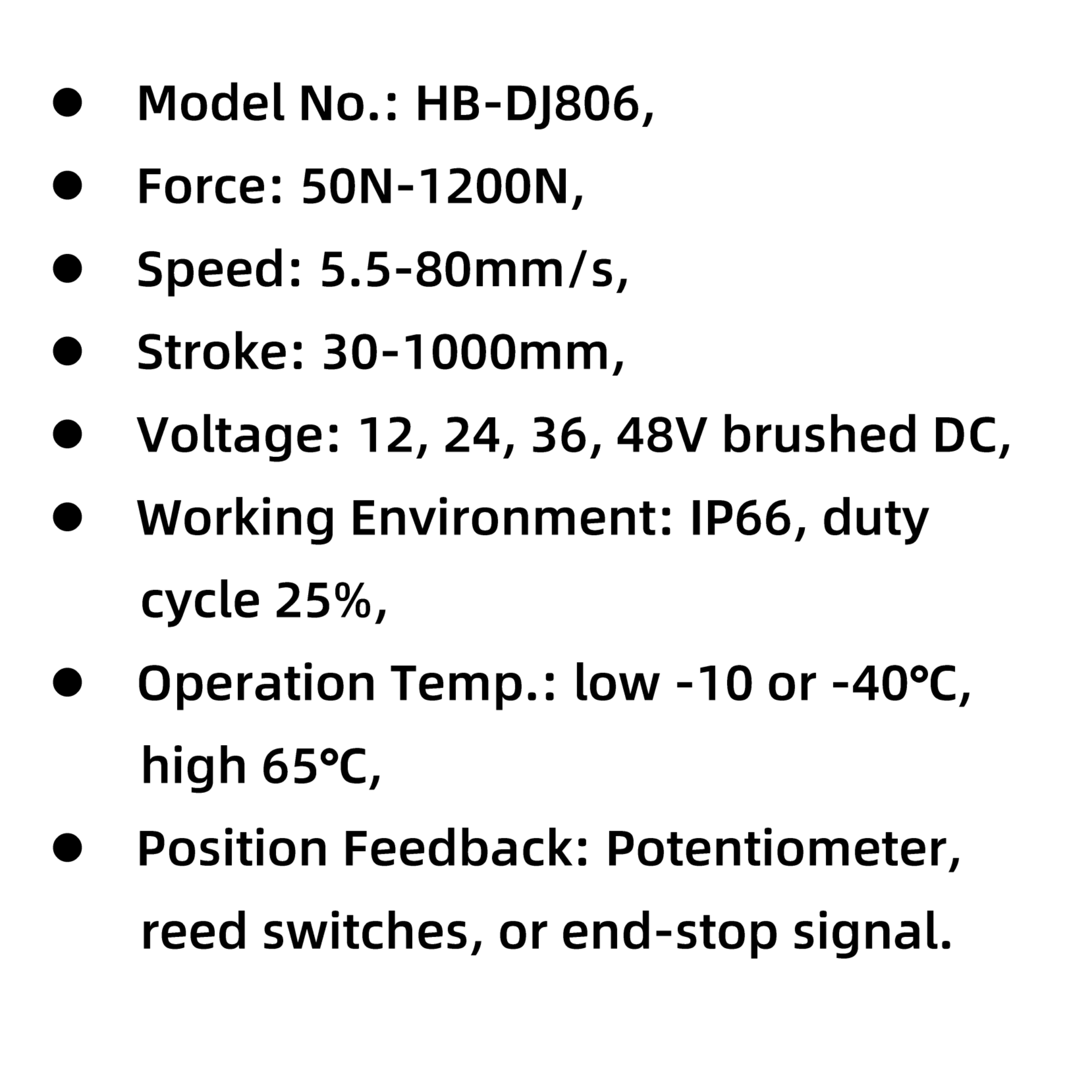 HB-DJ806 Linear Actuator