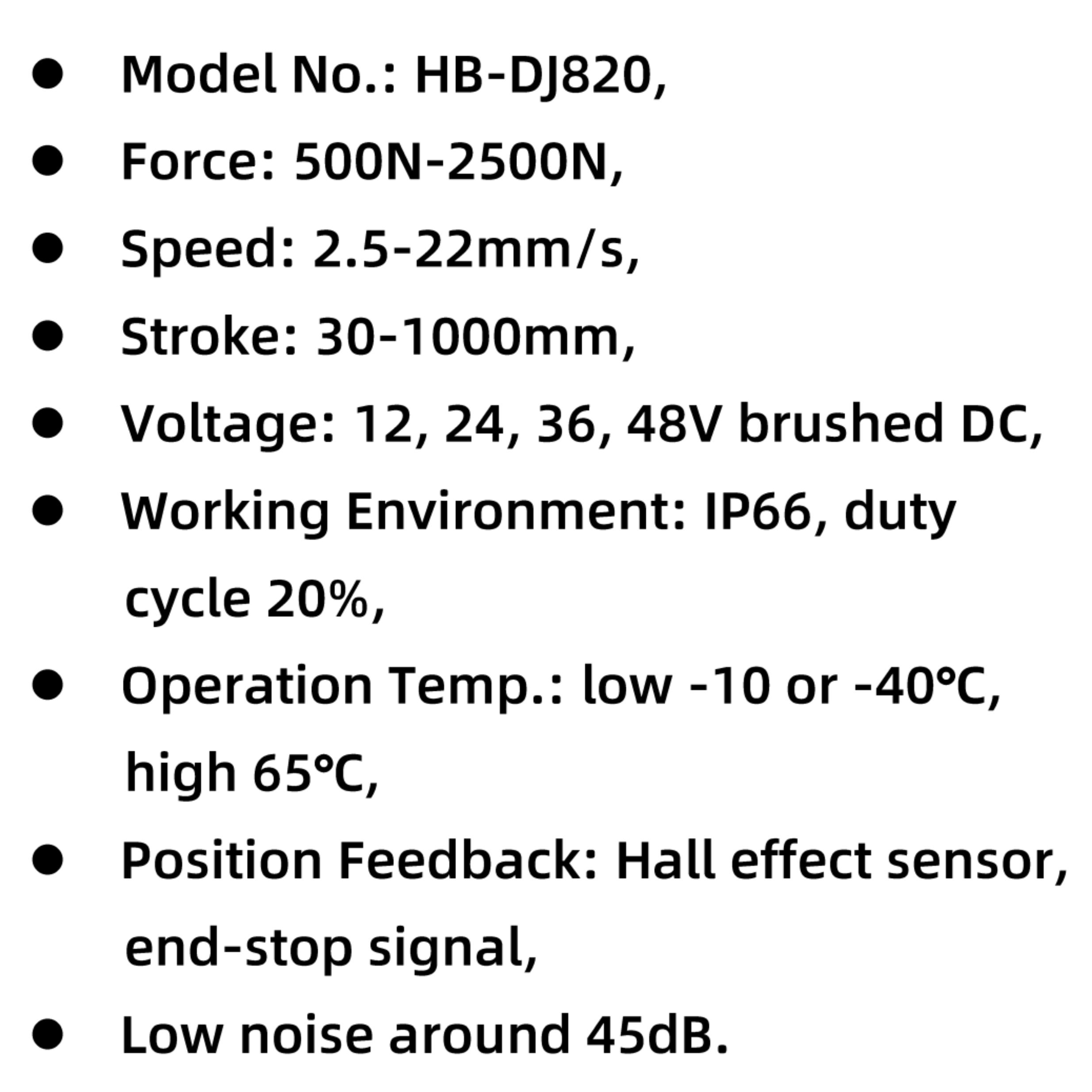 HB-DJ820 Linear Actuator