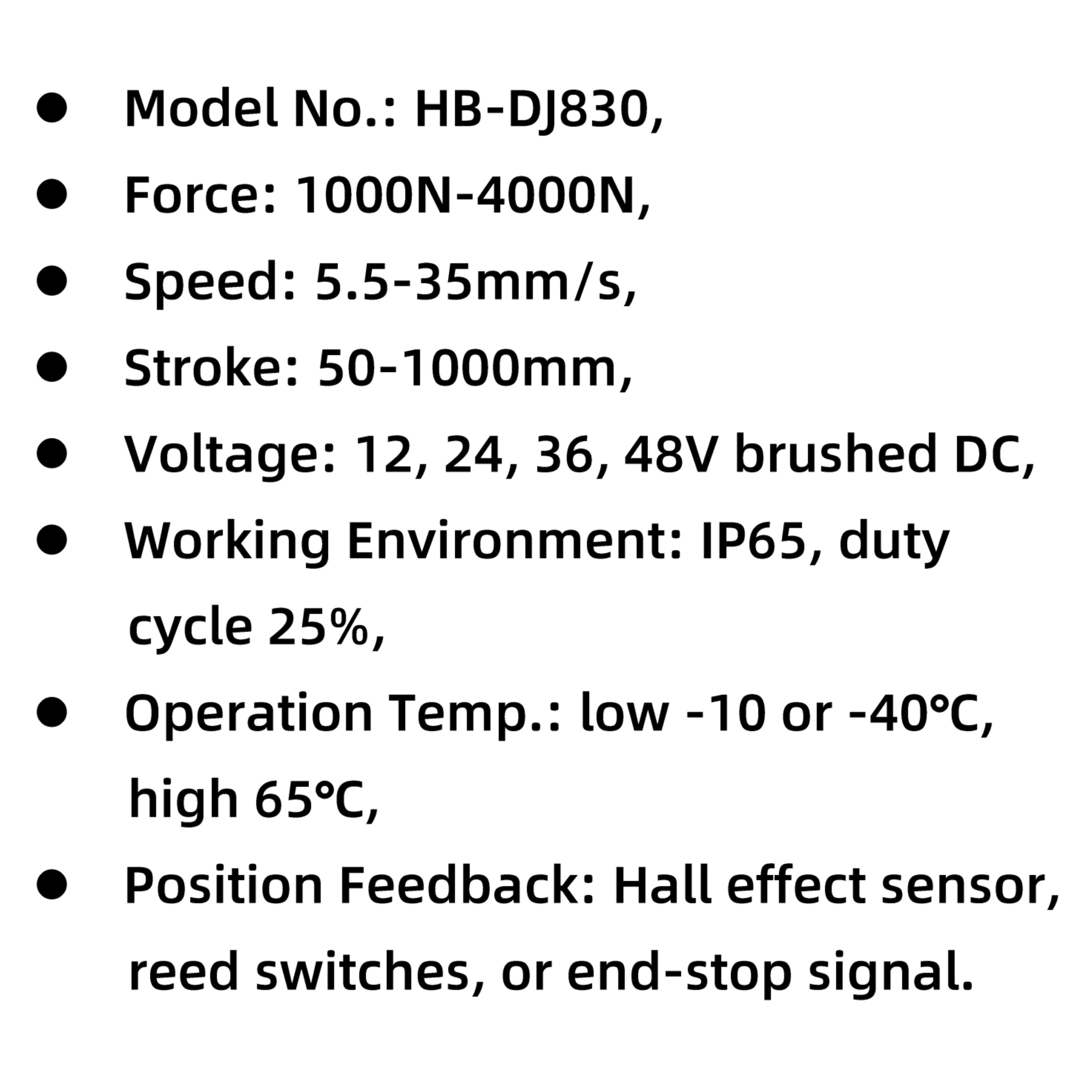 HB-DJ830 Linear Actuator