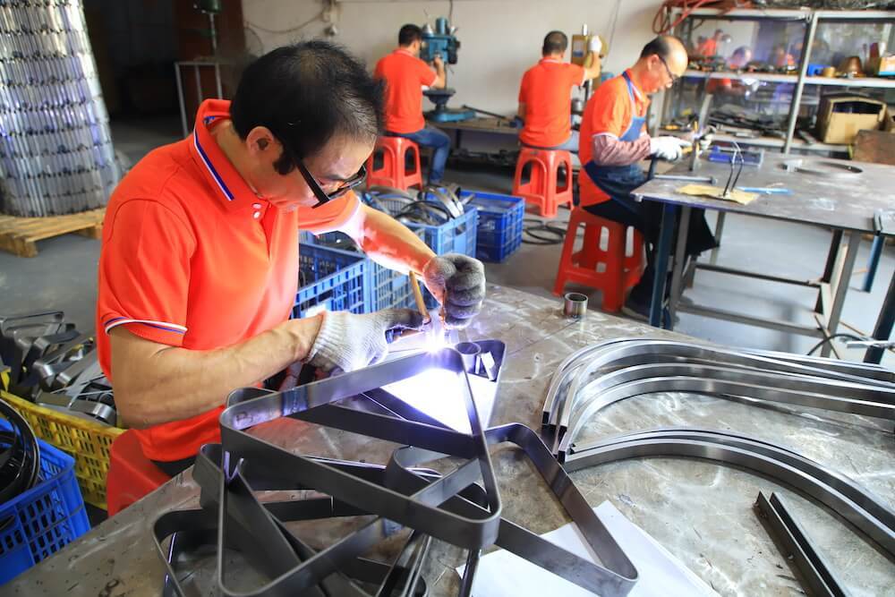 Welding and polishing