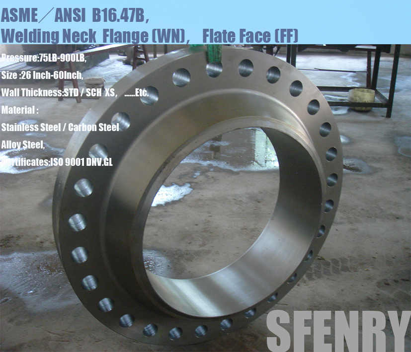 ASME B16.47B美标高颈对焊法兰，平面密封,75LB-900LB