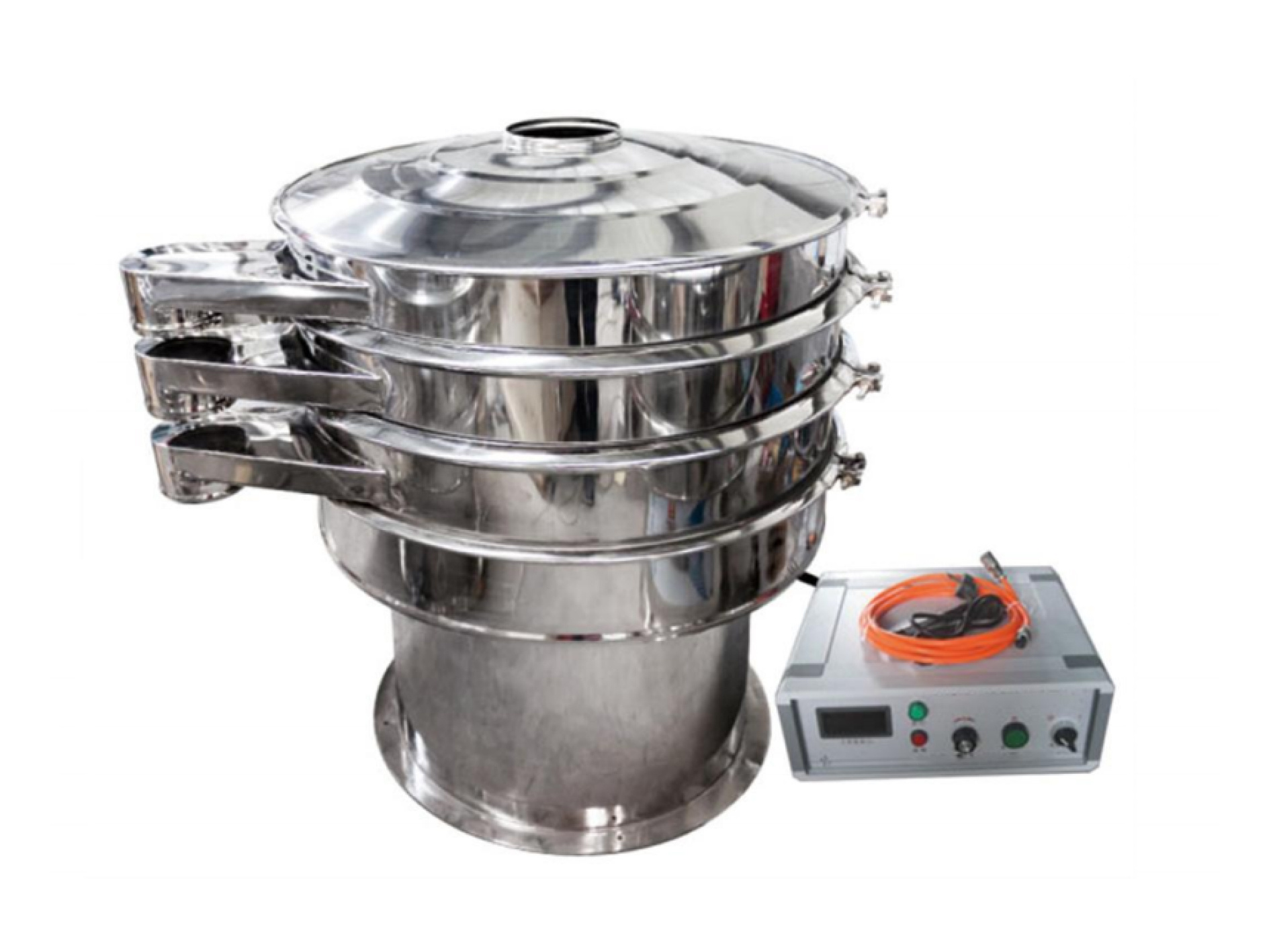 Ultrasonic rotary vibrating screen