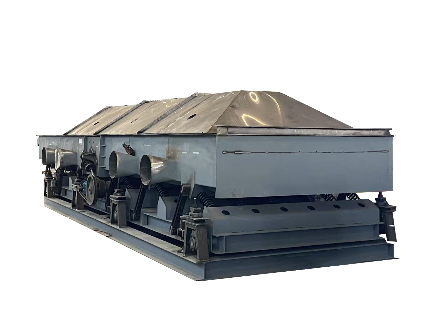 Inertial conveying drying screen