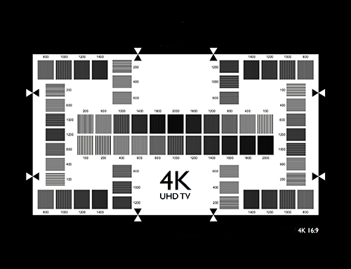 4K(UHD TV)分辨率测试卡100-2000 CPH