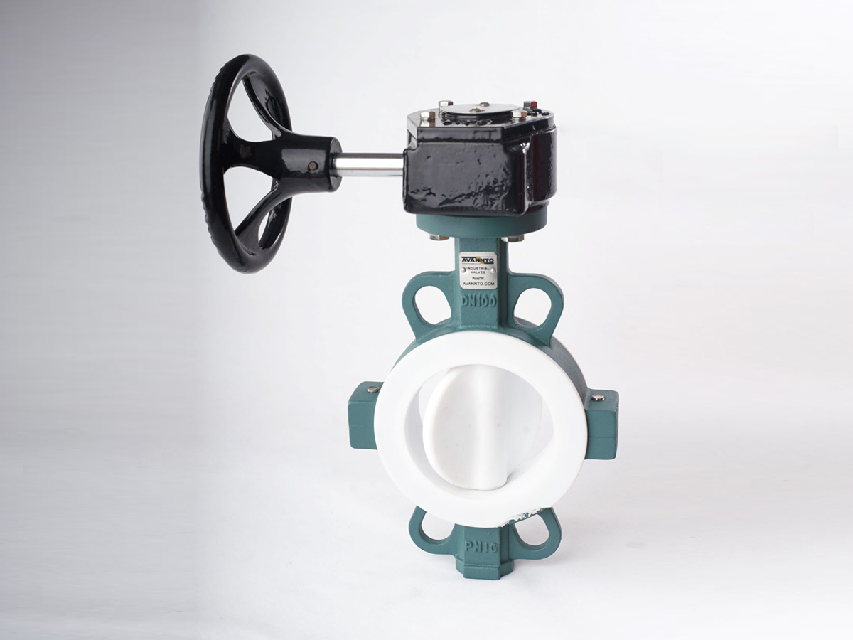 Full PTFE LINED-Wafer Type butterfly valve -AOBV11